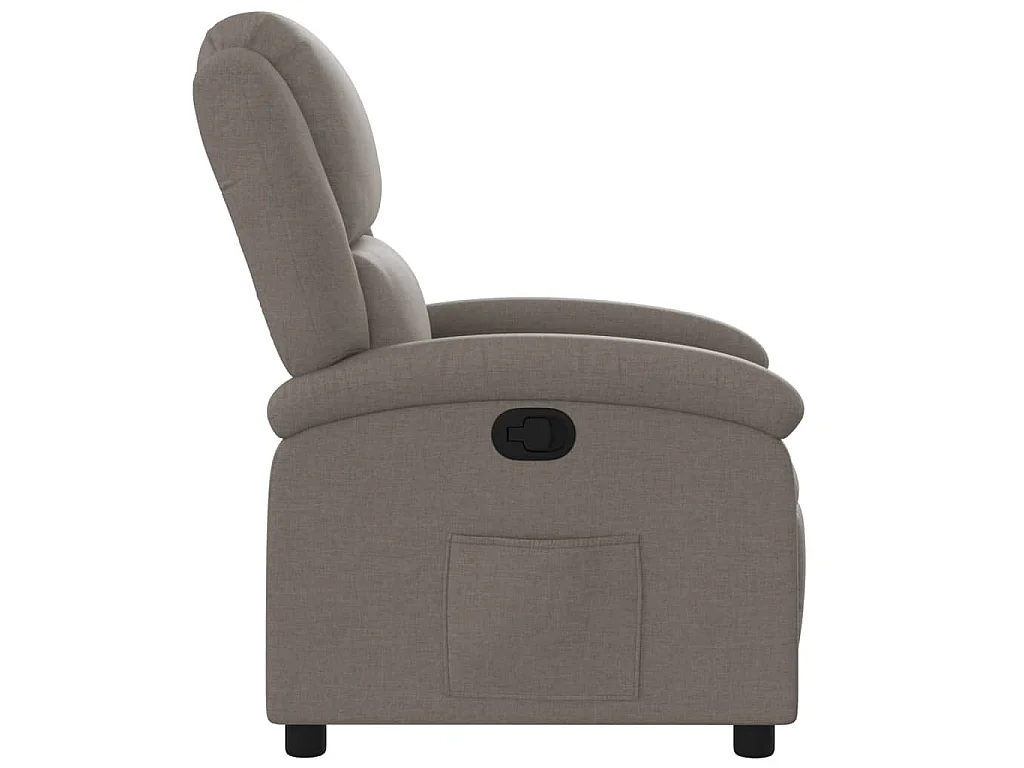 Fauteuil verstelbaar stof taupe