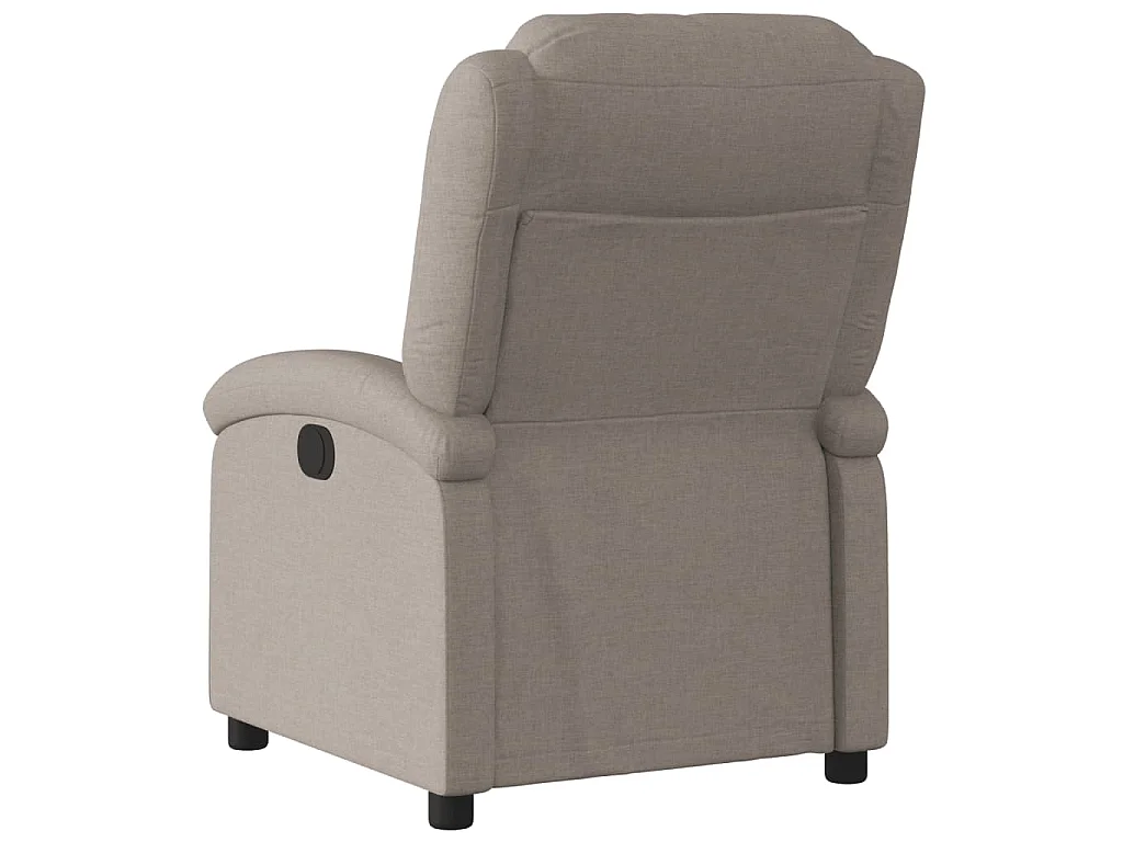 Fauteuil verstelbaar stof taupe