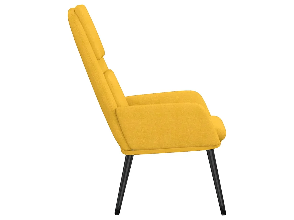 Chaise de relaxation Jaune moutarde Tissu