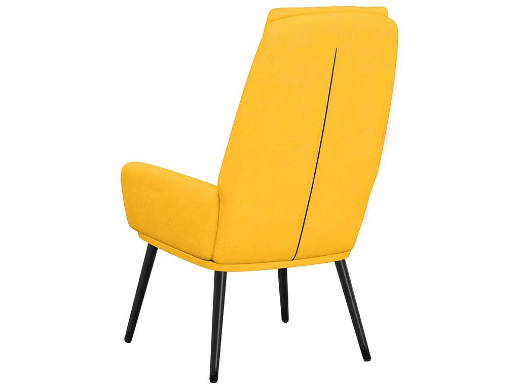 Chaise de relaxation Jaune moutarde Tissu