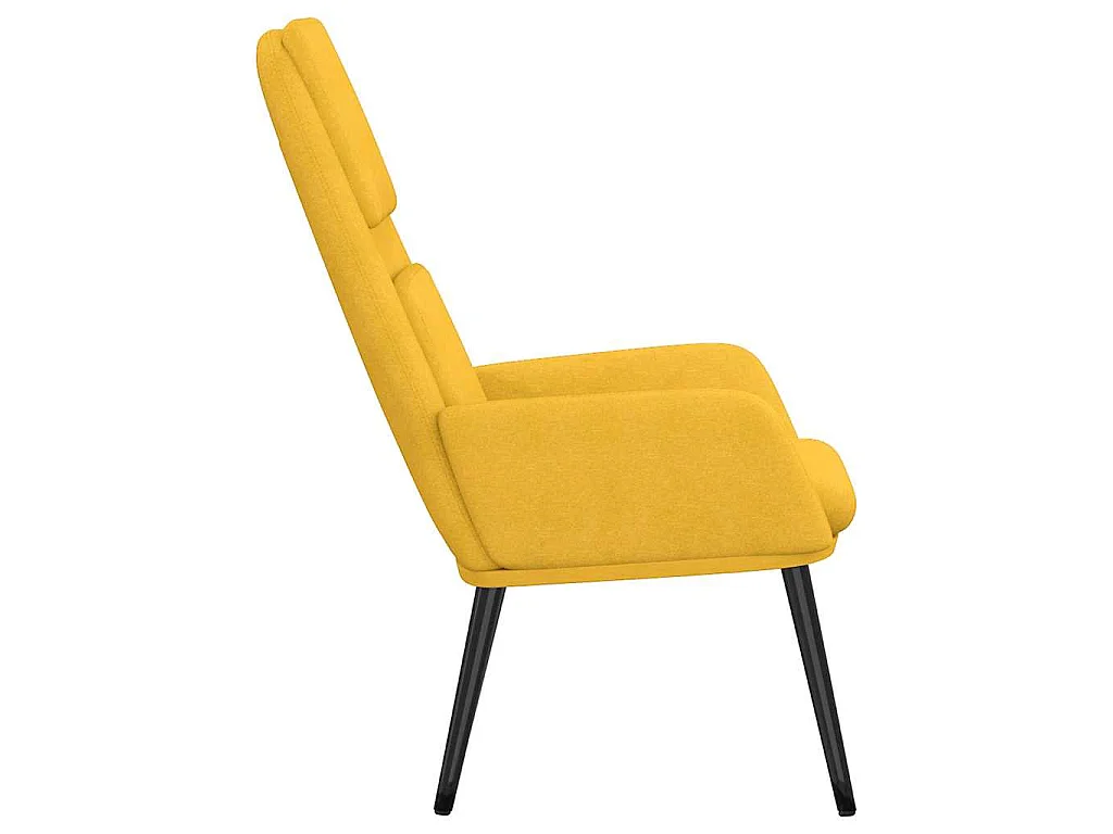 Chaise de relaxation Jaune moutarde Tissu