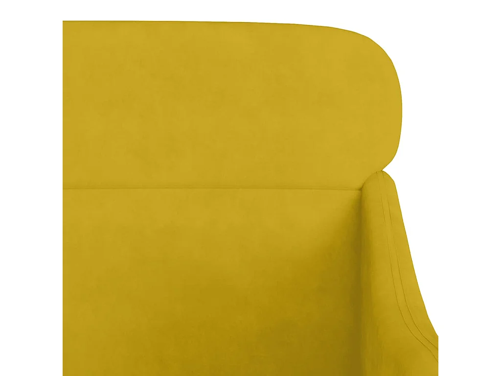 Fauteuil Jaune 63x76x80 cm Velours