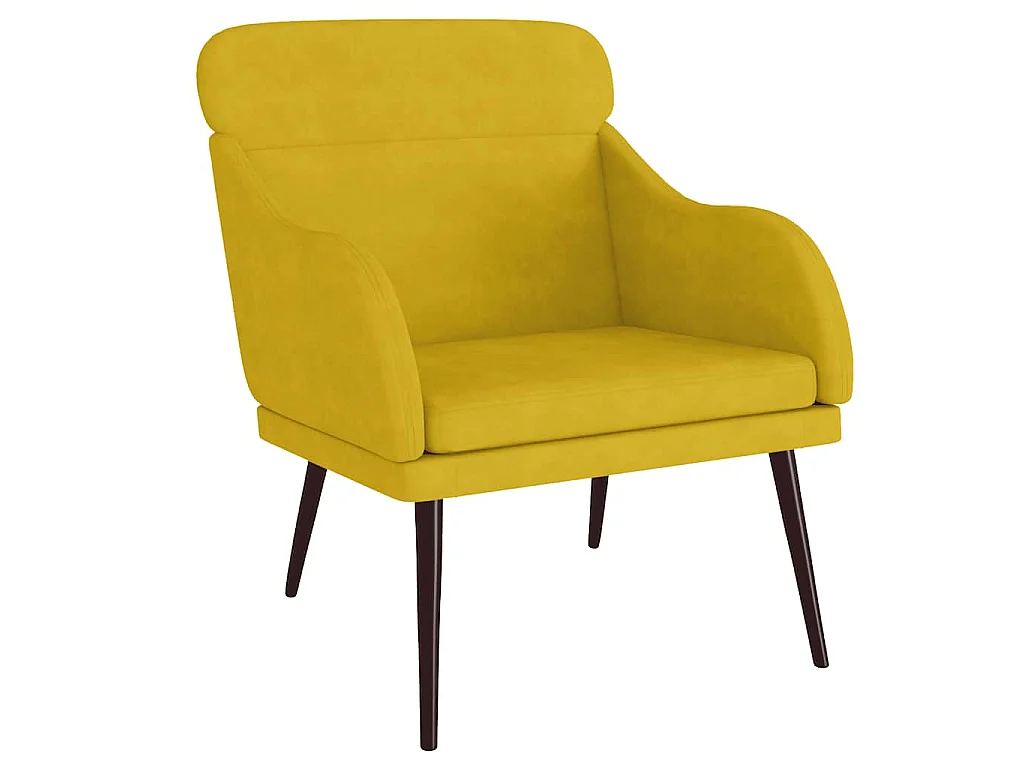 Sessel Gelb 63x76x80 cm Samt