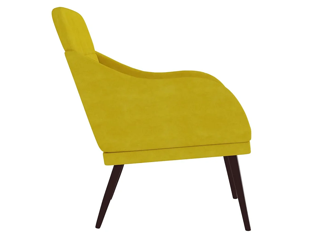 Sessel Gelb 63x76x80 cm Samt