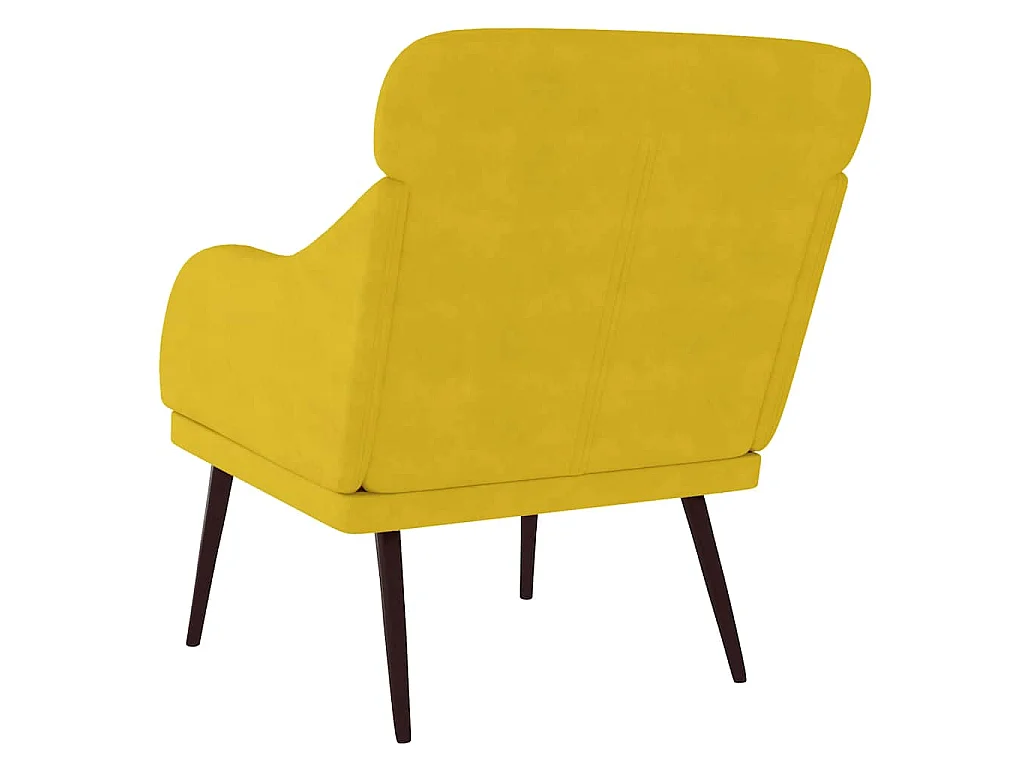 Sessel Gelb 63x76x80 cm Samt