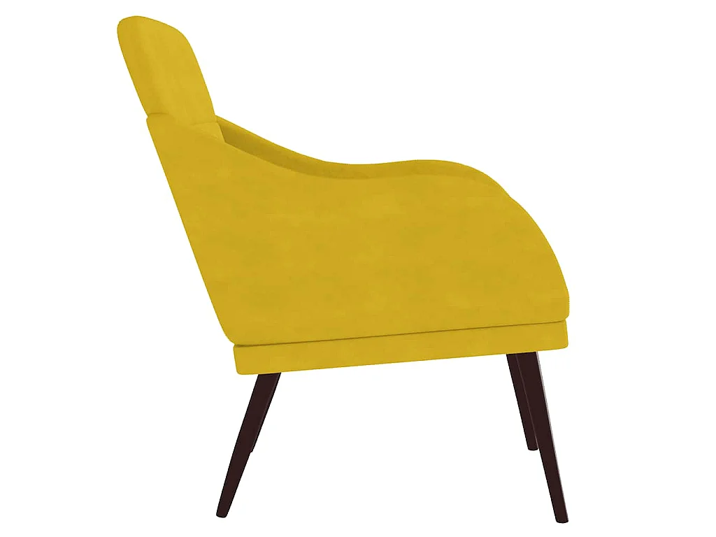 Fauteuil 63x76x80 cm fluweel geel