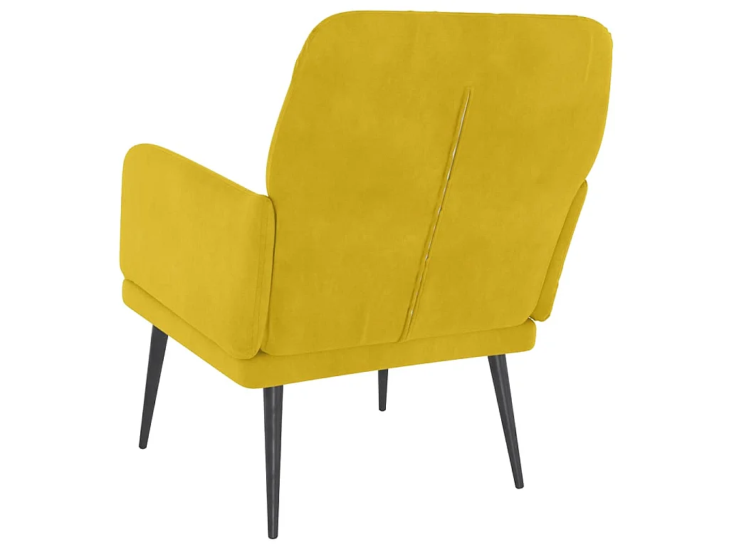 Fauteuil Jaune 62x79x79 cm Velours