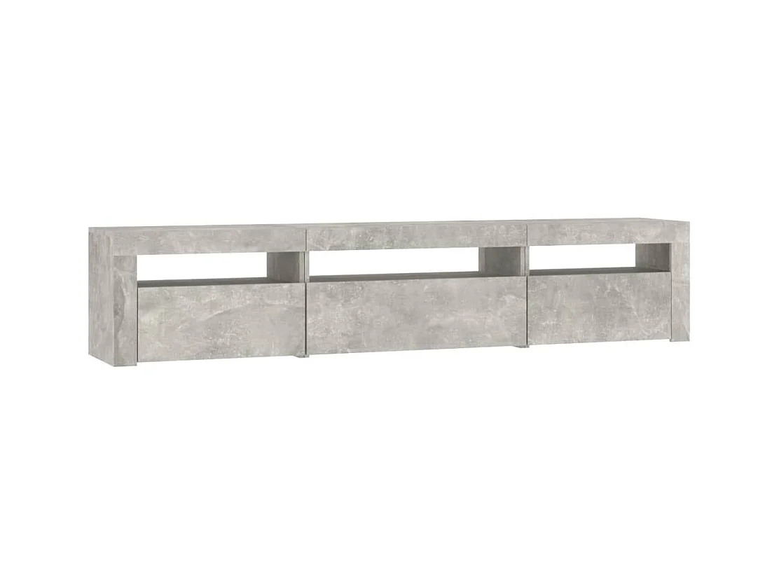 Tv-meubel met LED-verlichting 195x35x40 cm betongrijs