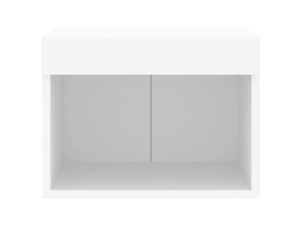 Table de chevet murale avec lumières LED blanc