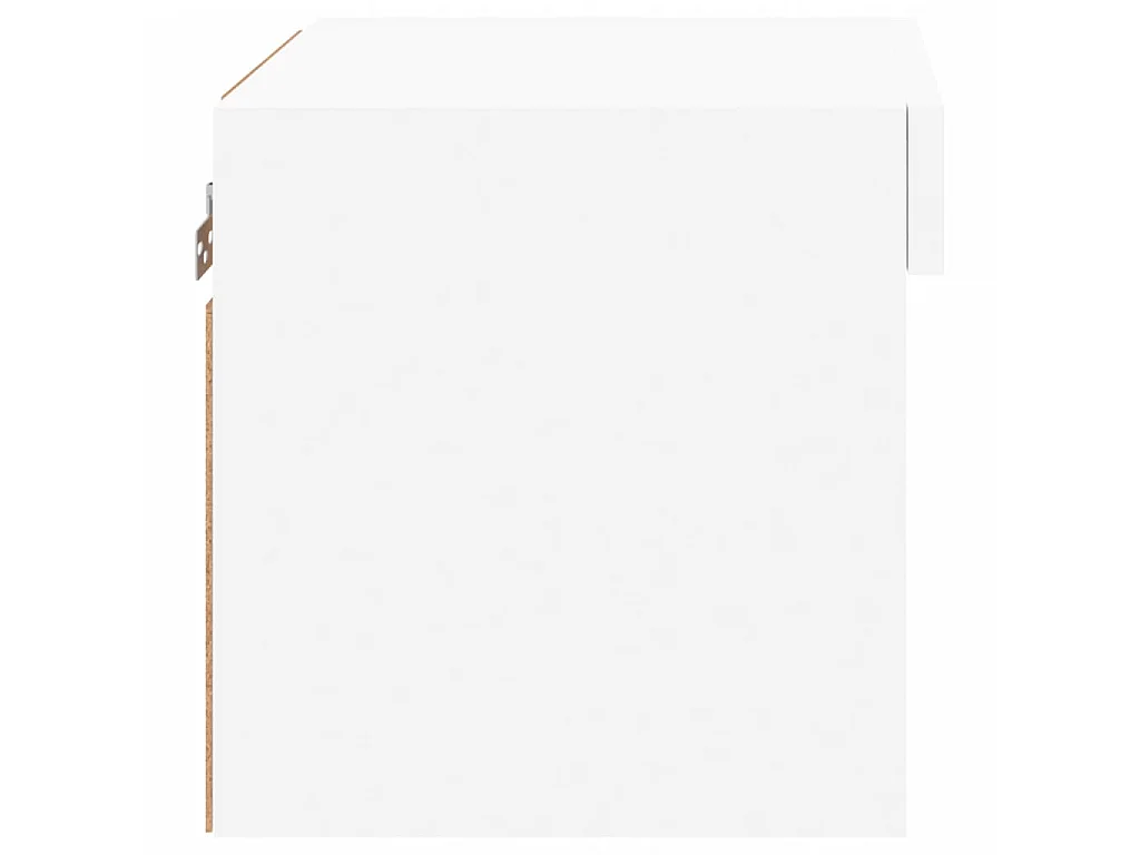 Table de chevet murale avec lumières LED blanc