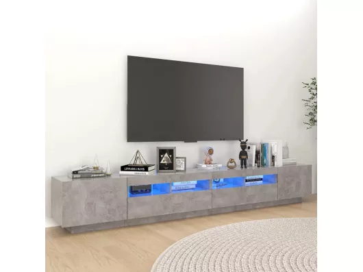 Kauf Unique TV-Schrank mit LED-Leuchten Betongrau 260x35x40 cm