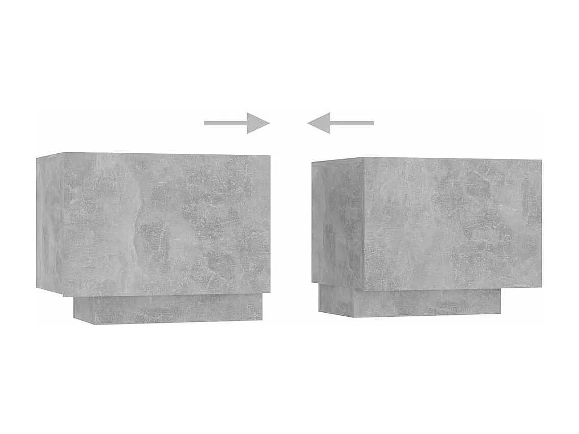 Móvel de TV com luzes LED 260x35x40 cm cinzento cimento