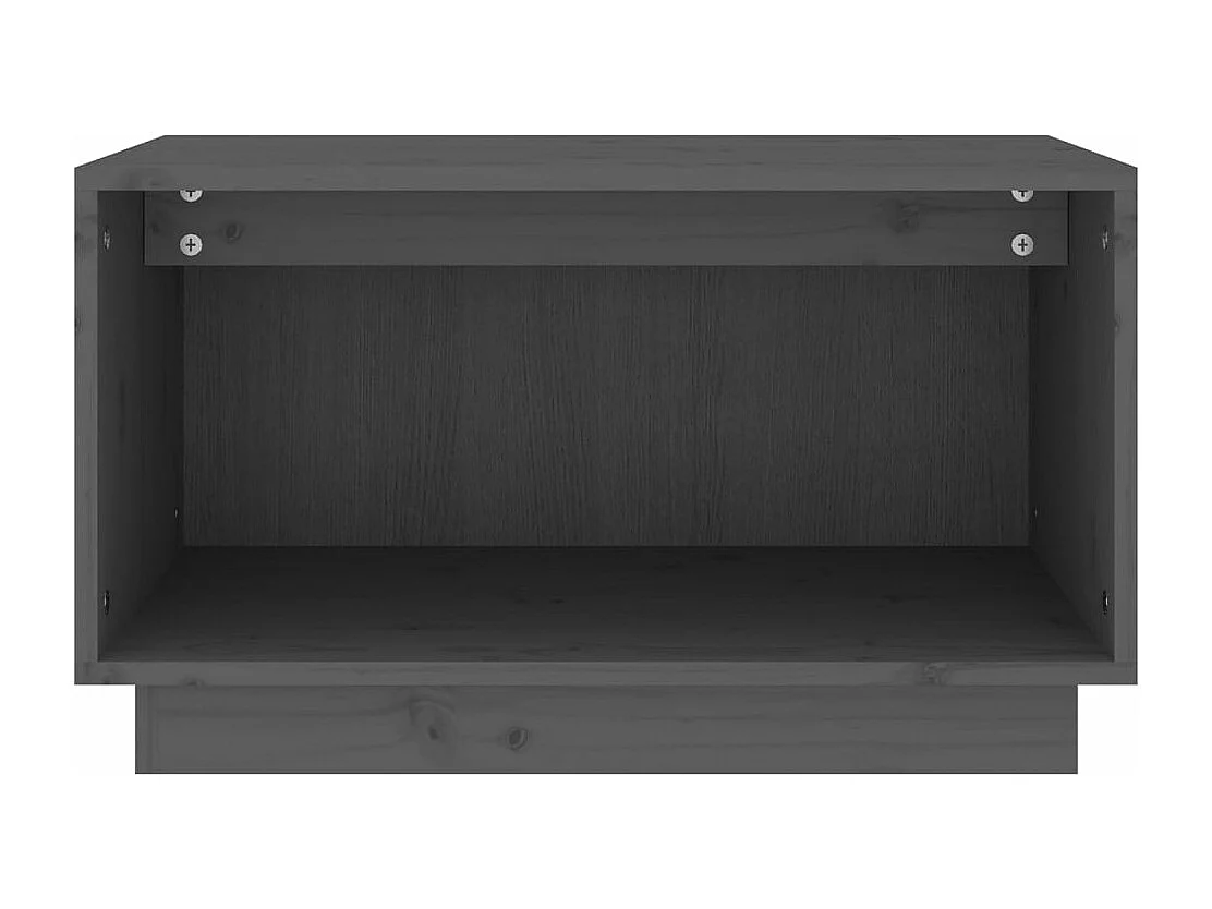TV-Schrank Grau 60x35x35 cm Massivholz Kiefer
