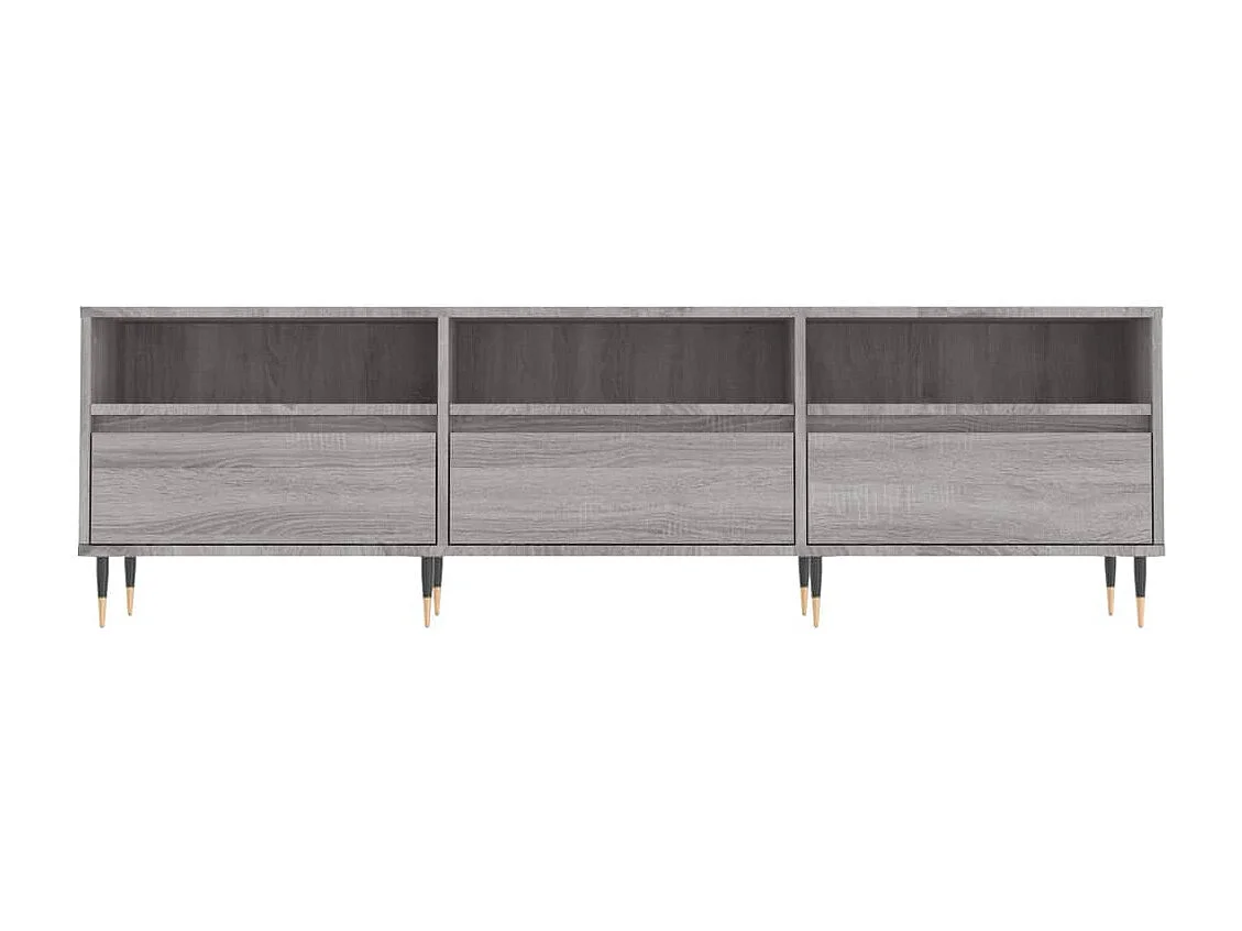 Meuble TV sonoma gris 150x30x44,5 cm bois d'ingénierie