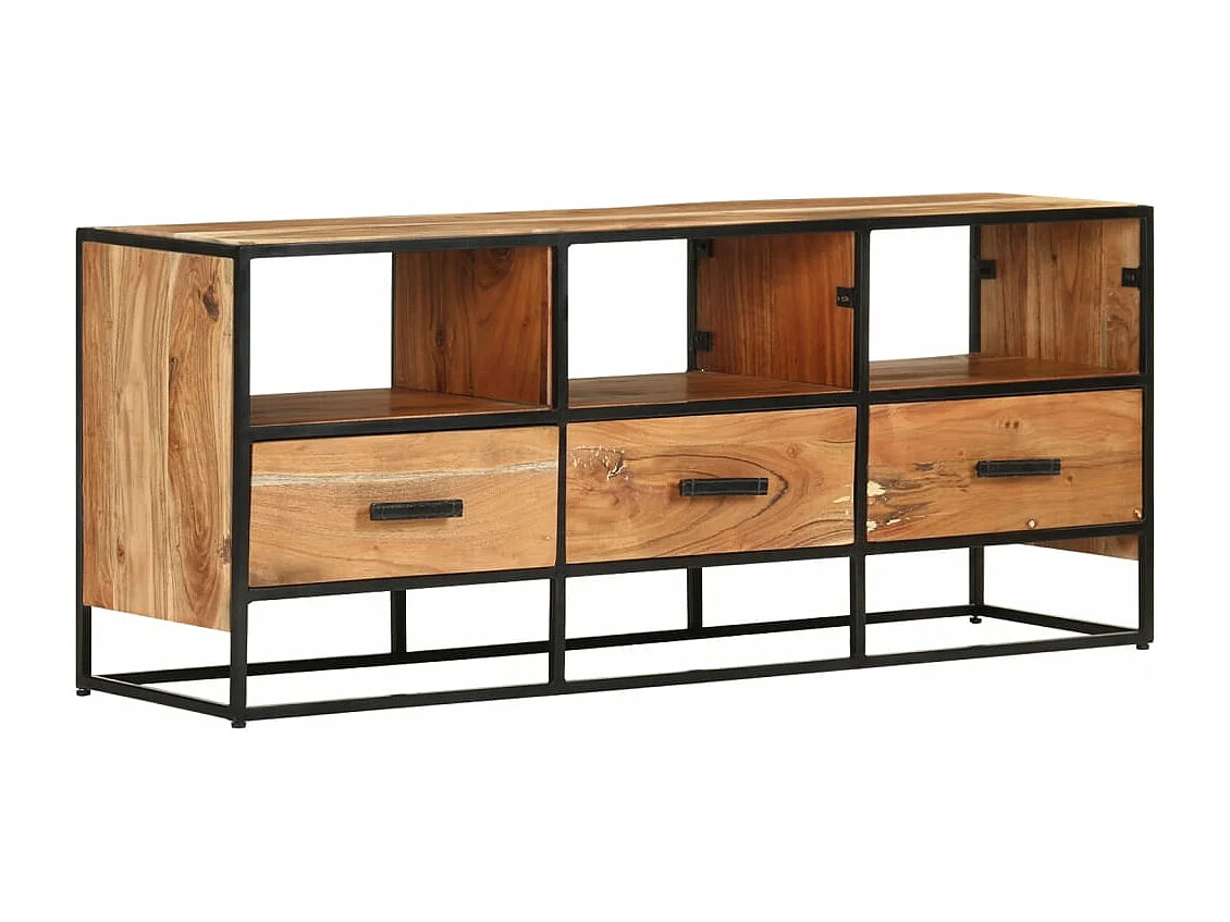 Móvel de TV 110x30x45 cm madeira de acácia maciça