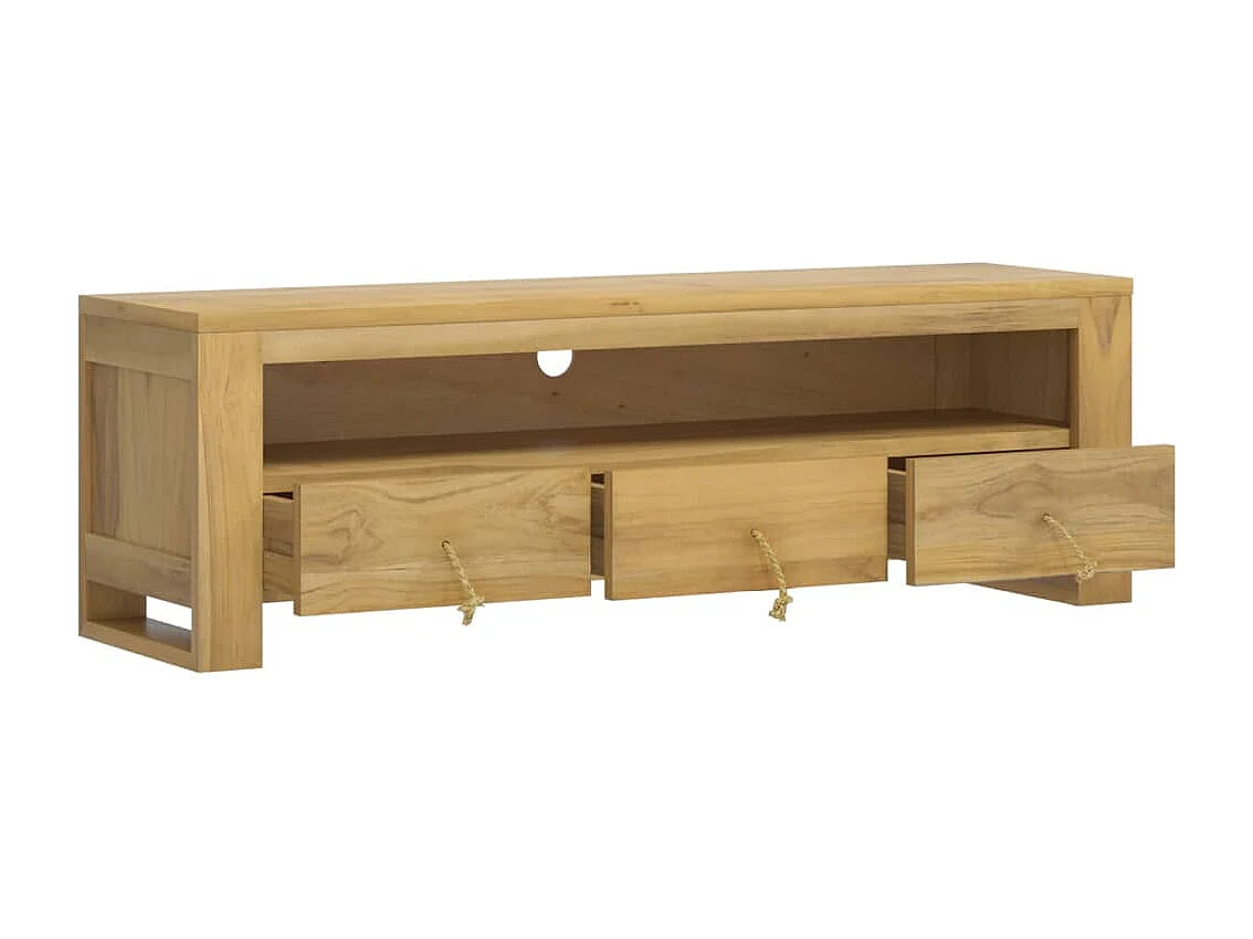 Móvel de TV 110x30x35 cm madeira de teca maciça
