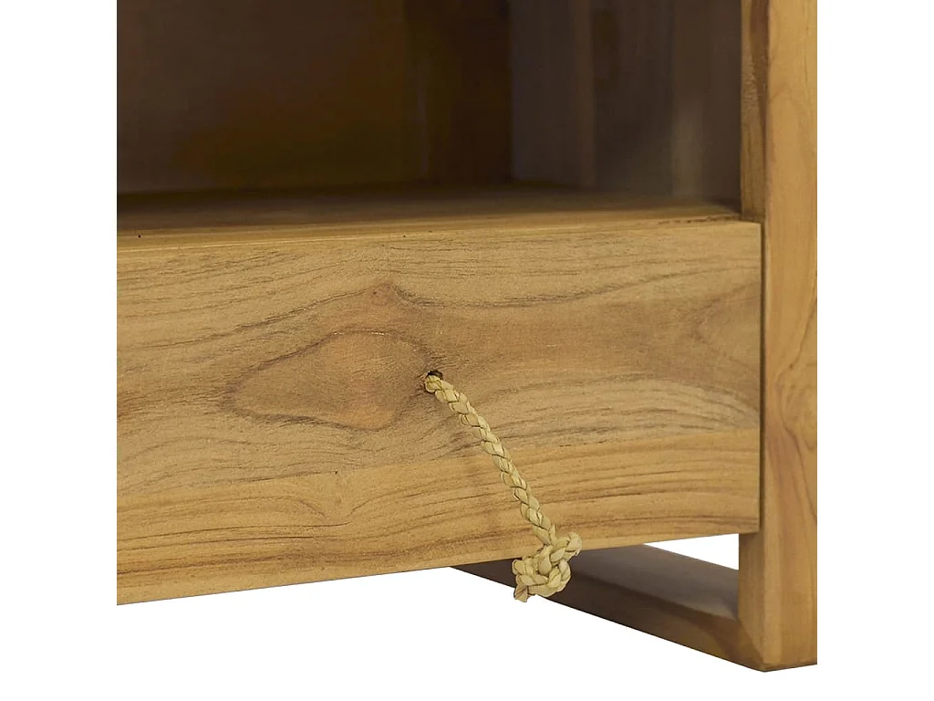 Móvel de TV 110x30x35 cm madeira de teca maciça