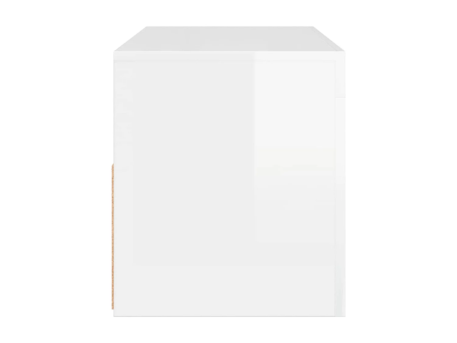 Meuble TV avec lumières LED blanc brillant 90x35x40 cm