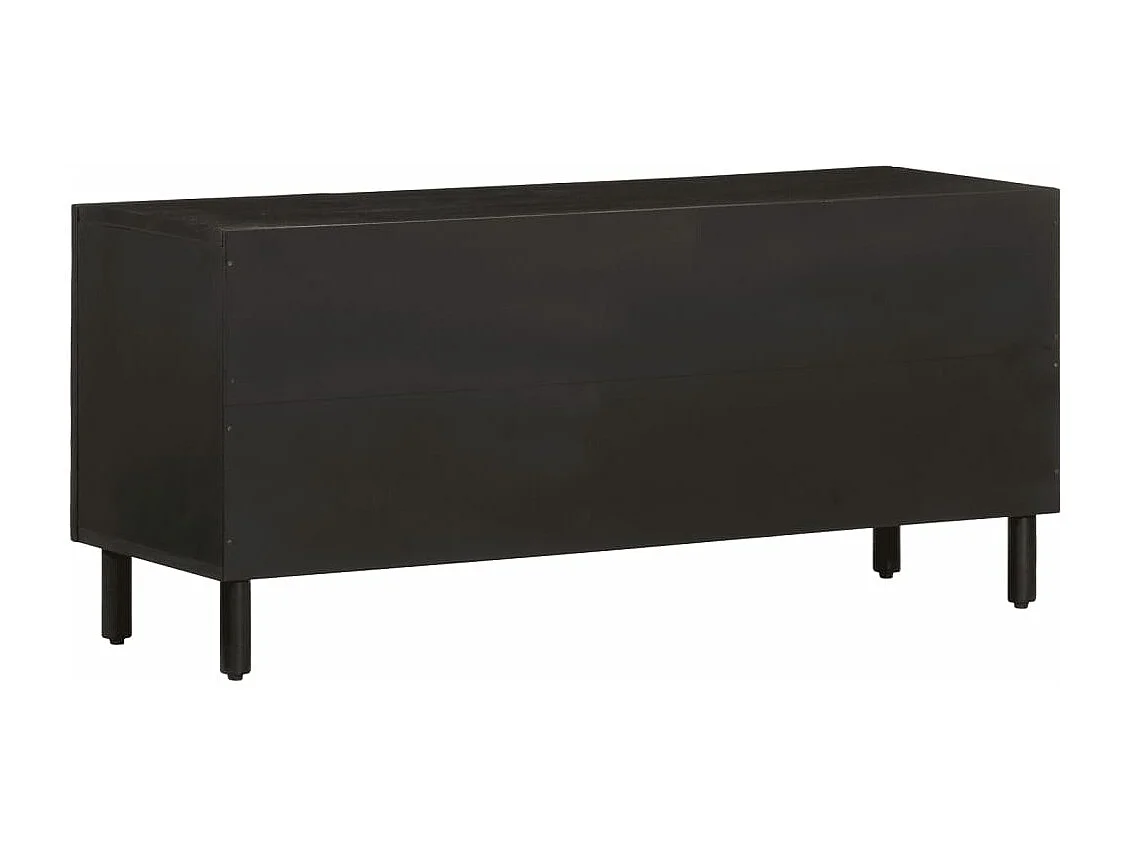 TV-Schrank Schwarz 105x33x46 cm Massivholz Mango