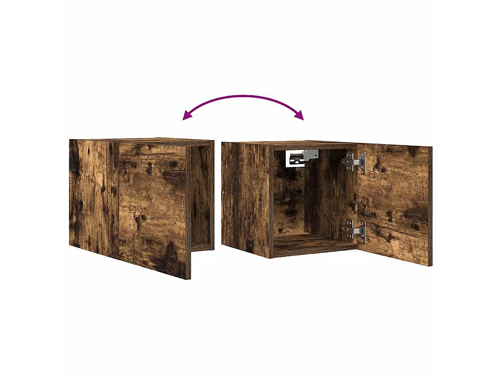 Muebles para TV de pared 2 uds roble ahumado 30,5x30x30 cm