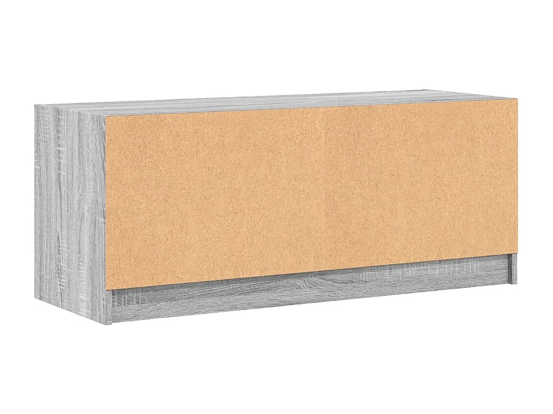 Meuble TV avec portes en verre sonoma gris 102x37x42 cm