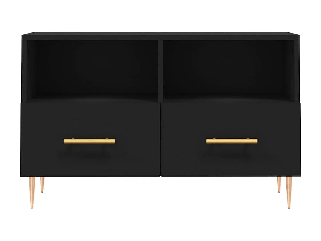 TV-Schrank Schwarz 80x36x50 cm Holzwerkstoff