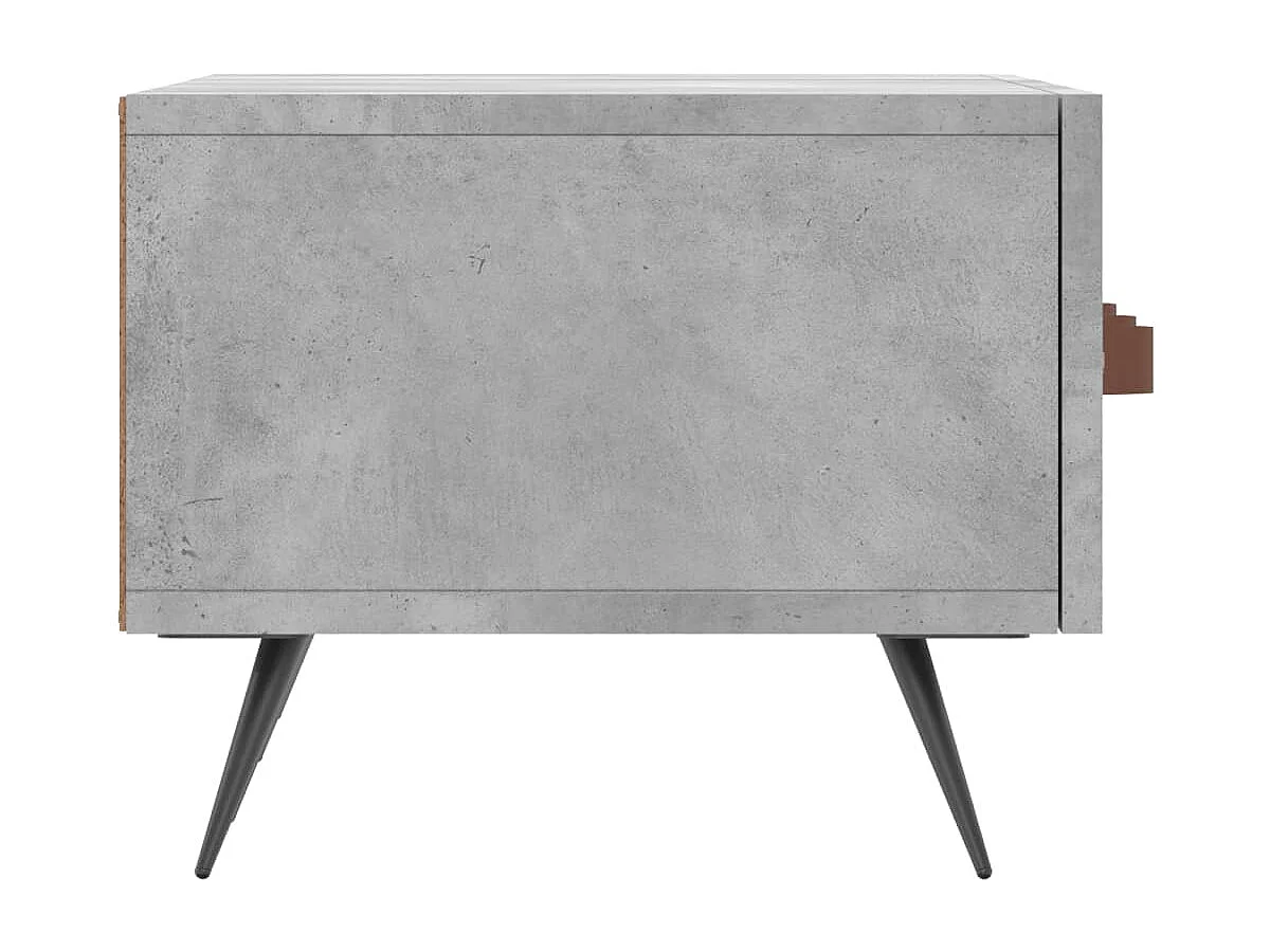 Meuble TV gris béton 150x36x30 cm bois d'ingénierie