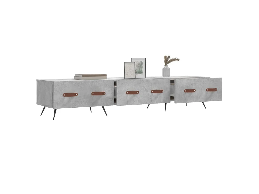 TV-Schrank Betongrau 150x36x30 cm Holzwerkstoff