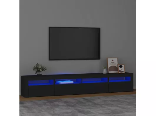 Kauf Unique TV-Schrank mit LED-Leuchten Schwarz 240x35x40 cm