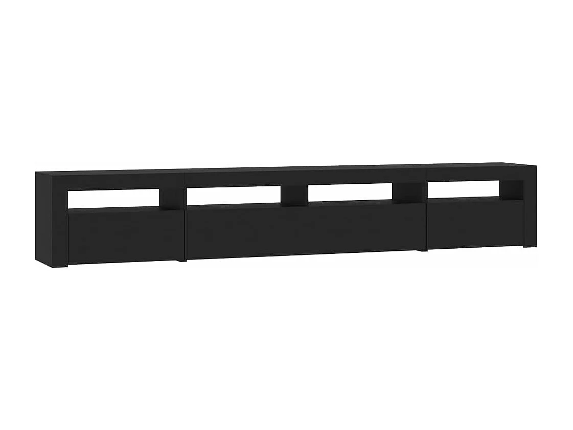 Tv-meubel met LED-verlichting 240x35x40 cm zwart