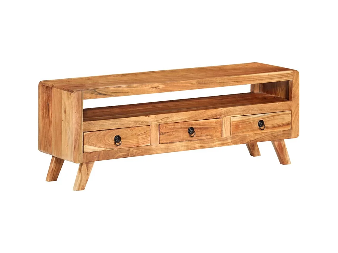 Meuble TV 110x30x40 cm Bois d'acacia massif