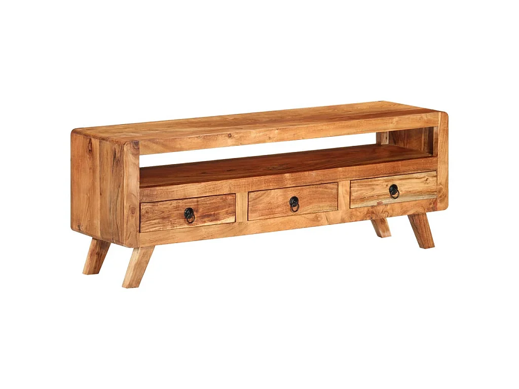 Meuble TV 110x30x40 cm Bois d'acacia massif