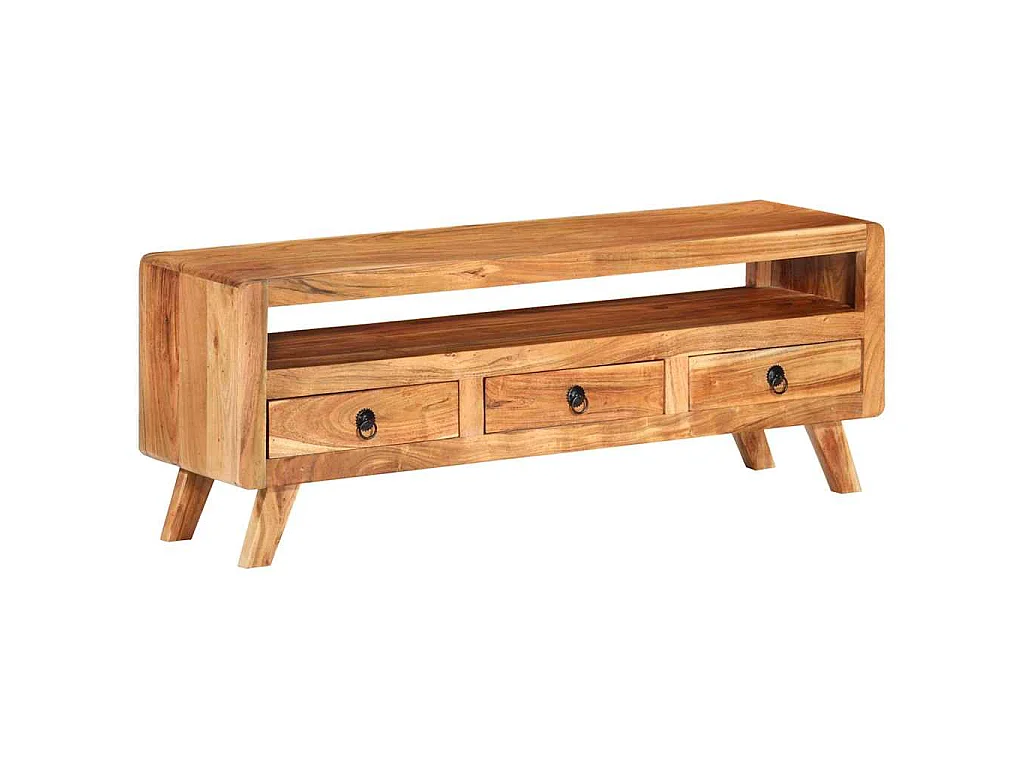 Meuble TV 110x30x40 cm Bois d'acacia massif