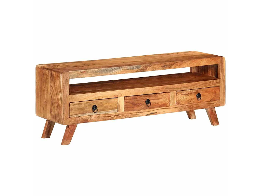 Meuble TV 110x30x40 cm Bois d'acacia massif
