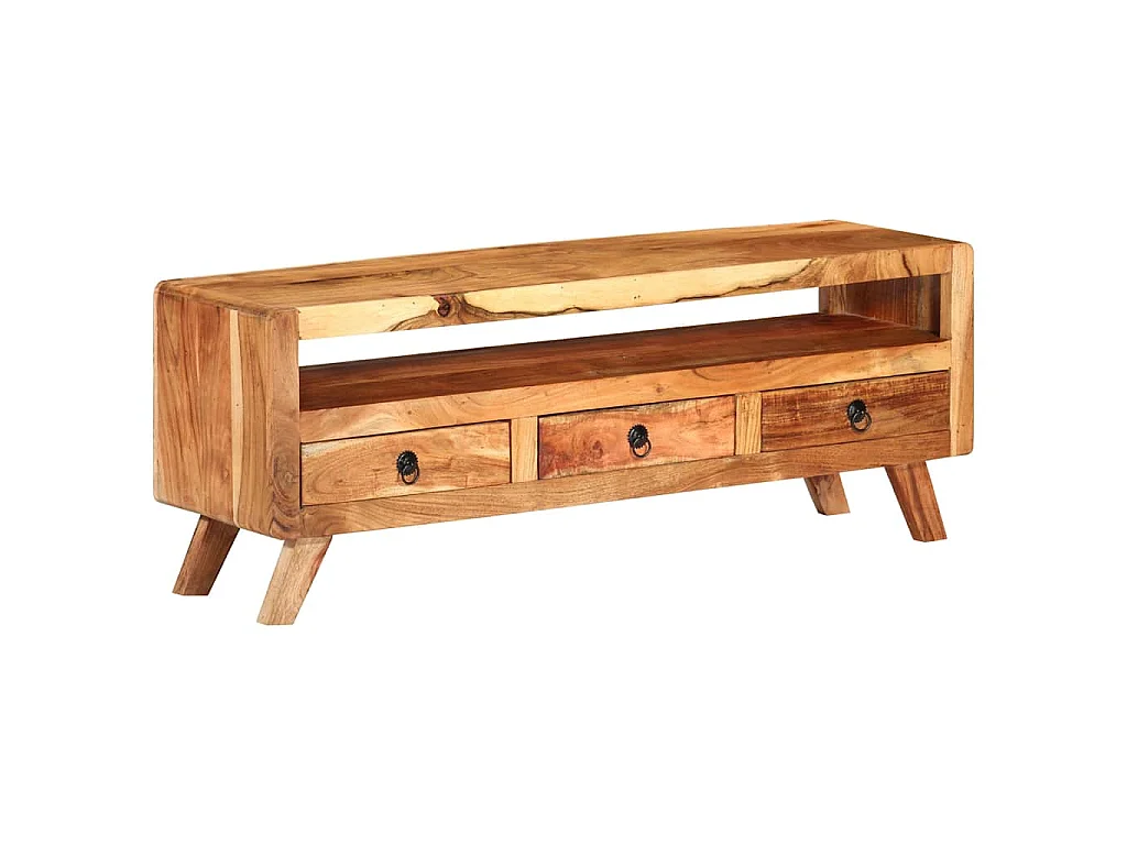 Meuble TV 110x30x40 cm Bois d'acacia massif