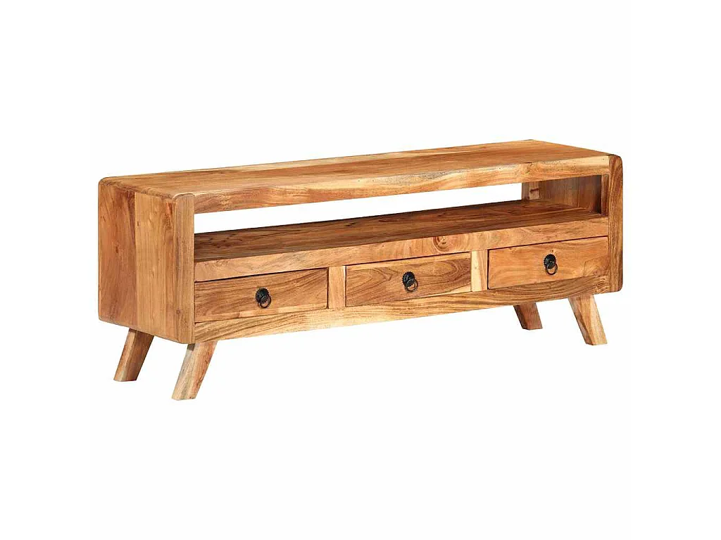 Meuble TV 110x30x40 cm Bois d'acacia massif