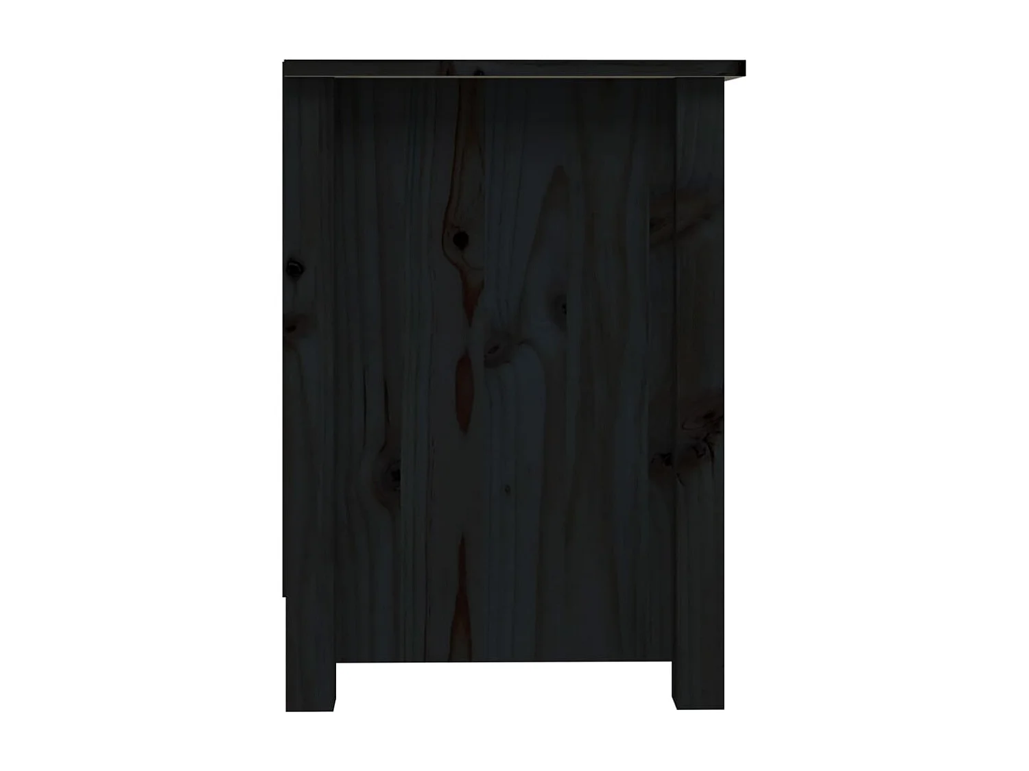 Meuble TV Noir 103x36,5x52 cm Bois de pin massif