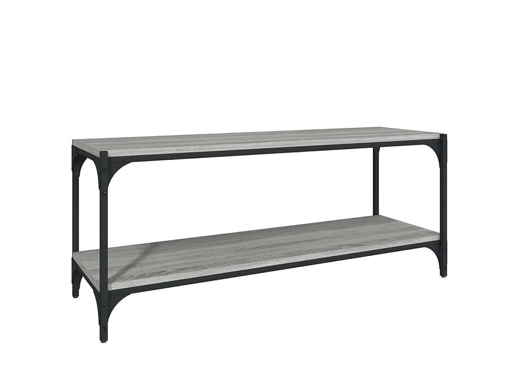 Meuble TV Sonoma gris 100x33x41 cm Bois d'ingénierie et acier