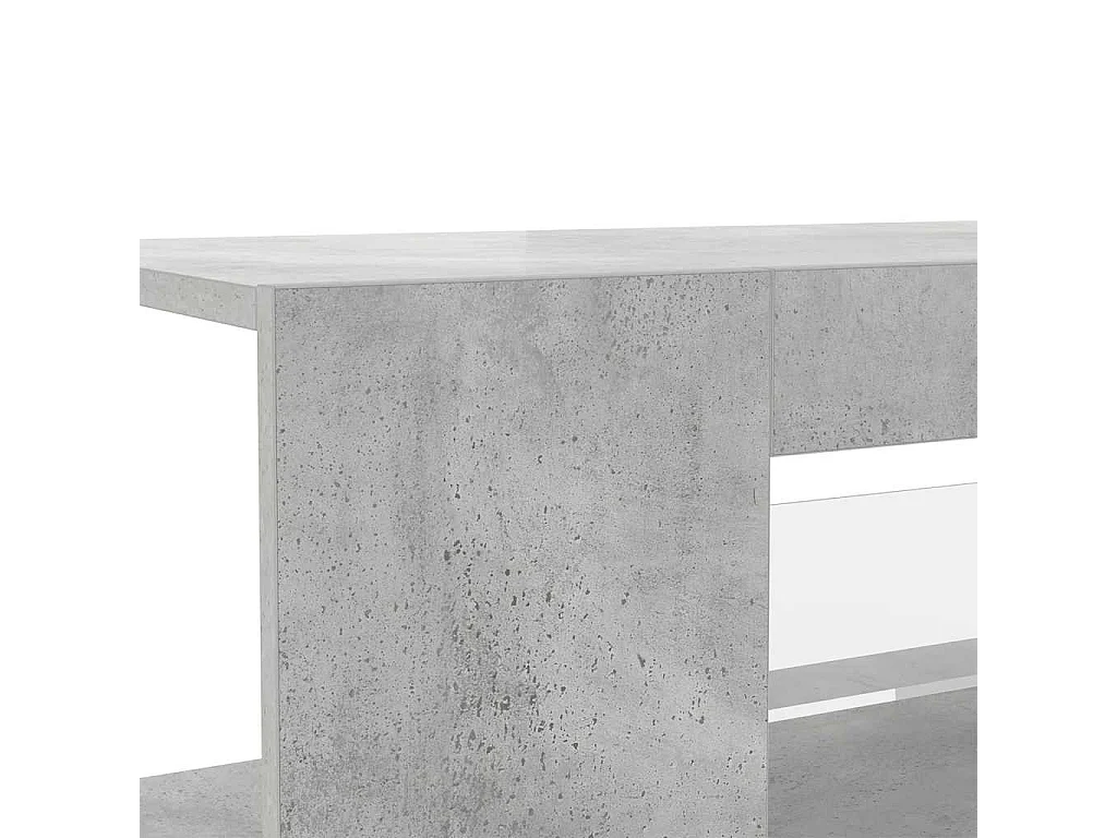 Meuble TV avec lumières LED gris béton 90x39x30 cm