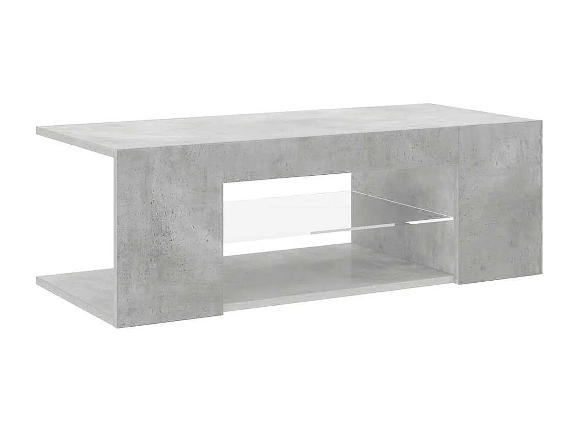 Meuble TV avec lumières LED gris béton 90x39x30 cm