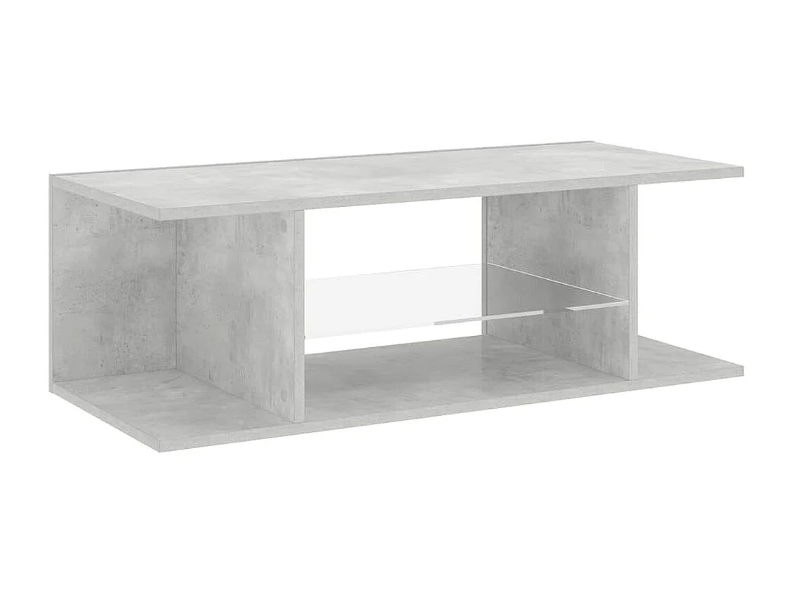 Meuble TV avec lumières LED gris béton 90x39x30 cm