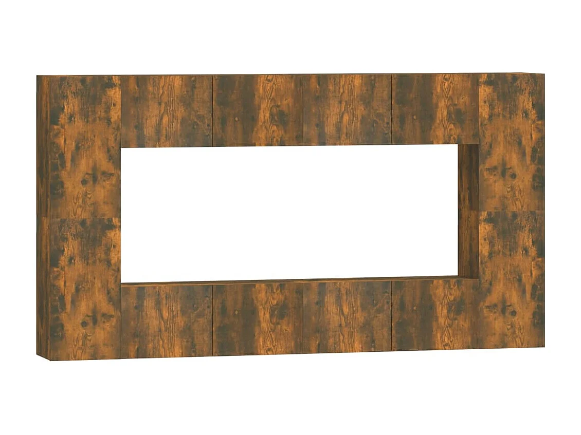 Ensemble de meubles TV 8 pcs Chêne fumé Bois d'ingénierie