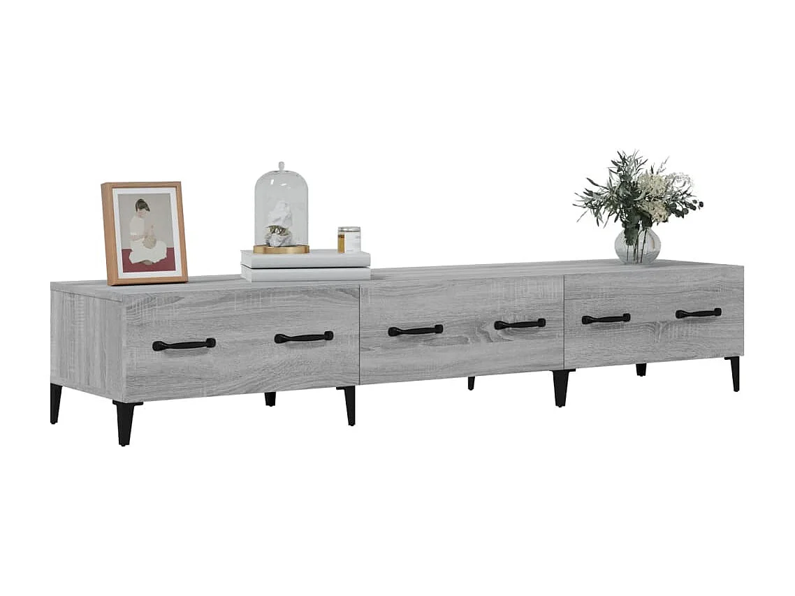 Móvel de TV 150x34,5x30 cm derivados de madeira cinzento sonoma
