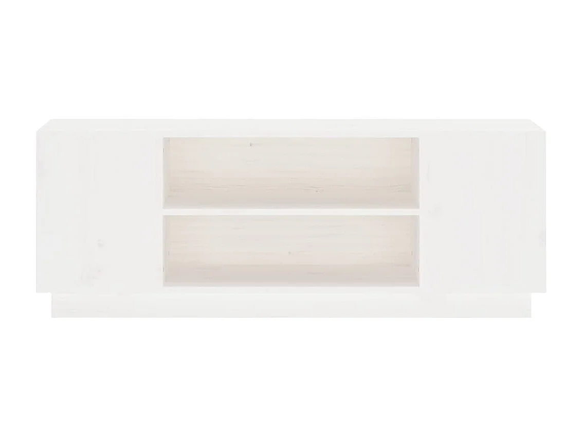 TV-Schrank Weiß 110x35x40,5 cm Massivholz Kiefer