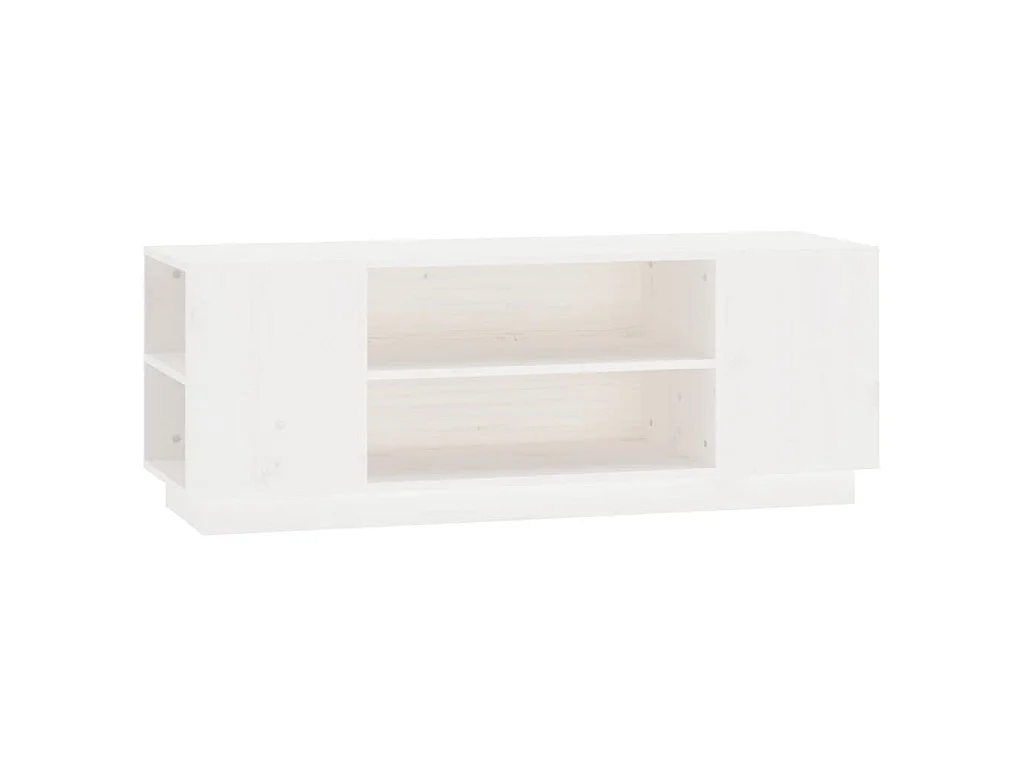 Tv-meubel 110x35x40,5 cm massief grenenhout wit