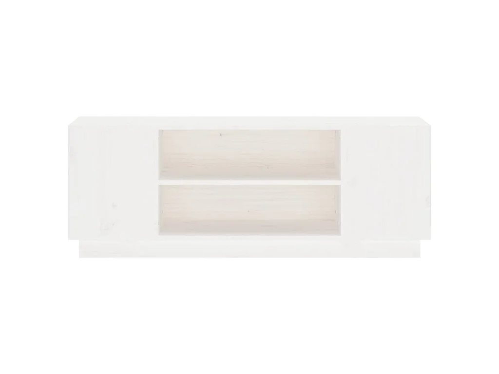 Tv-meubel 110x35x40,5 cm massief grenenhout wit