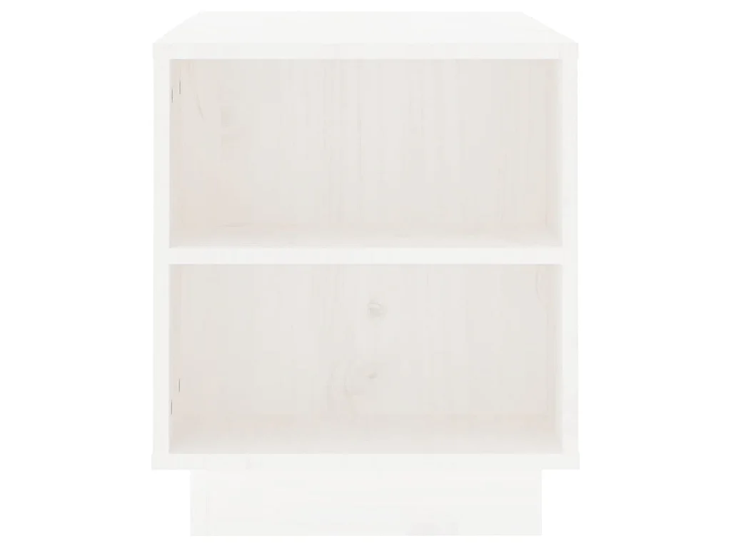 Tv-meubel 110x35x40,5 cm massief grenenhout wit