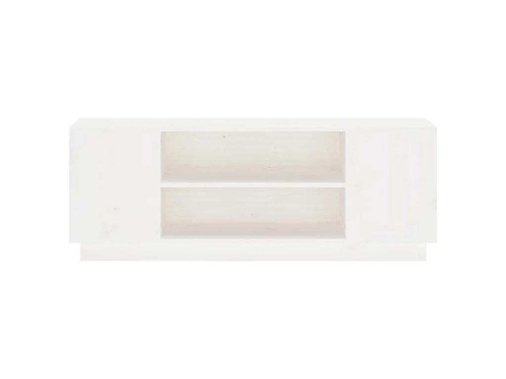 TV-Schrank Weiß 110x35x40,5 cm Massivholz Kiefer