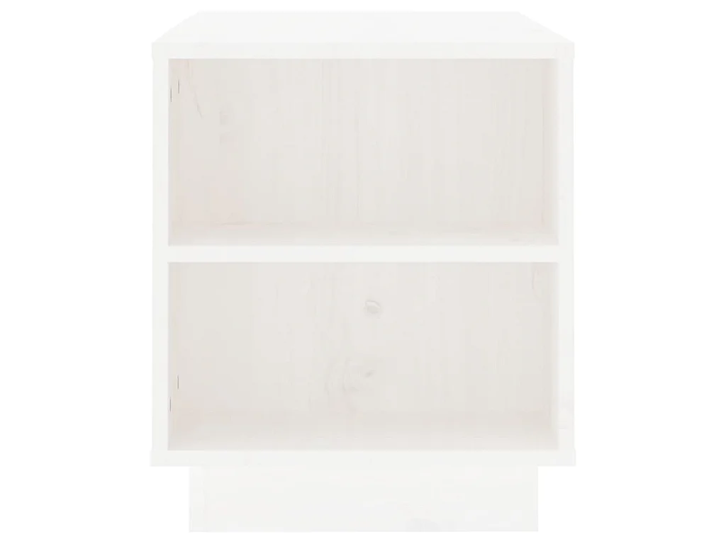 TV-Schrank Weiß 110x35x40,5 cm Massivholz Kiefer
