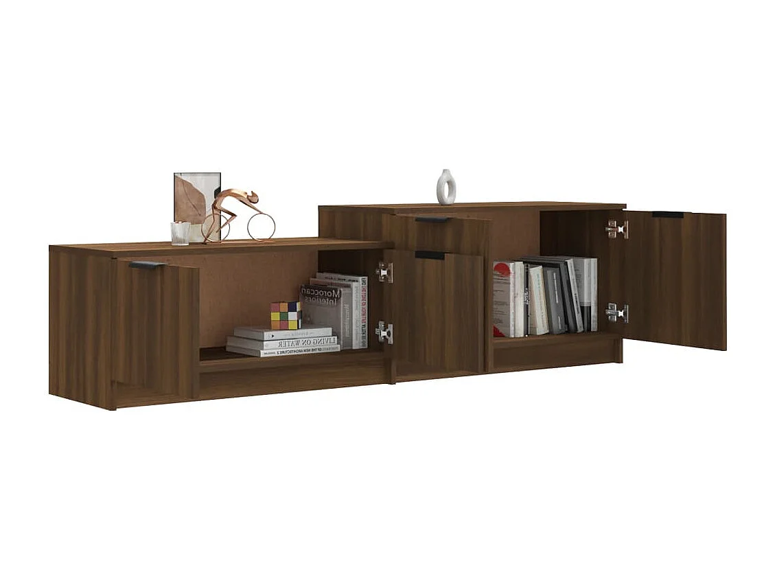 Móvel p/ TV158,5x36x45cm madeira proc. cor carvalho castanho